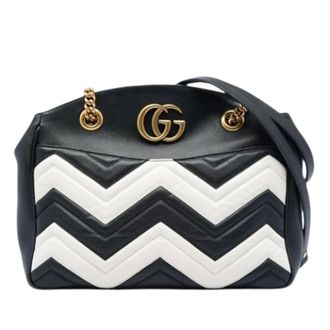 Gucci Pre-owned Quilted Shoulder Bag - Dames - Pre-owned - Veelkleurig - Maat: ONE Size Leer