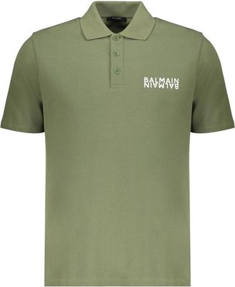 Balmain Polo met korte mouwen - Heren - Polos - Groen - XL - Katoen - Tops