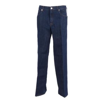 7 For All Mankind Stovepipe Straight Jeans - male - 7 For All Mankind - Straight Fit Jeans - Blue - W30 - Jeans