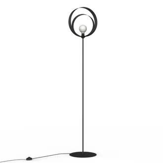 Lumicom Nucleo Piantana, 1x E27, Max 42w, Metallo, Nero Opaco, D.40cm H.170cm - Lumicom