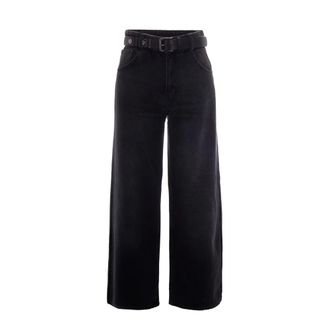 Liu Jo Pant Candy Belt H.w. - female - Liu Jo - Wide Jeans - Black - XS - Jeans