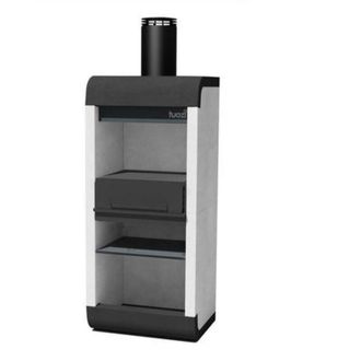 Movelar Tuozi - Barbacoa De Obra Para Le&ntilde;a Y Carb&oacute;n Modelo Sud Plus (blanco, Gris, Negro - 81 X 60 X 220 Cm) Ref: 4300 - Uso En Exteriores