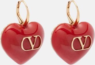 Valentino Cour Royal VLogo enamel earrings