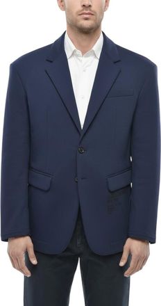 Dsquared2 Blue Solid Notched Lapel Blazer