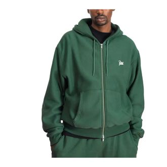 Patta Classic Zip Up Hooded Jumper Green - male - Patta - Zip-throughs - Green - XS - Sweatshirts & Hoodies
