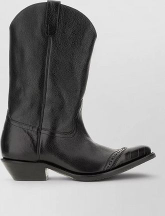 Our Legacy leather western boots pointed toe pull tabs