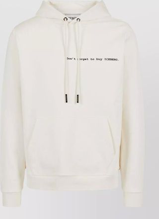 Iceberg logo hoodie sweatshirt featuring front pocket