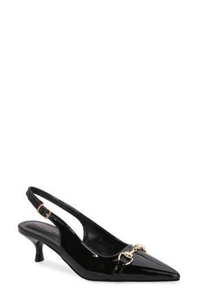 Berness Juliette Pointed Toe Kitten Heel Slingback Pump in Black at Nordstrom Rack, Size 8.5