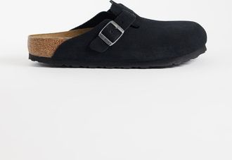 Birkenstock Boston - Zoccoli unisex scamosciati neri-Nero