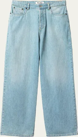 Miu Miu Stonewashed Wide-Leg Jeans
