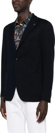 Tagliatore 1Smj 22K Jas - Heren - Blazers - Blauw - 4XL - Jassen