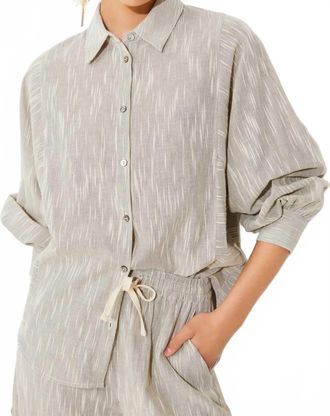 Suncoo Lady Striped Cotton Button-Down Shirt In Noir