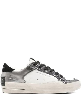 Crime London Sneakers Sk8 Deluxe con glitter - Bianco