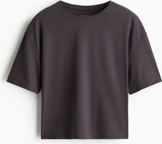 H&M Kastiges Sportshirt mit DryMove - Grau