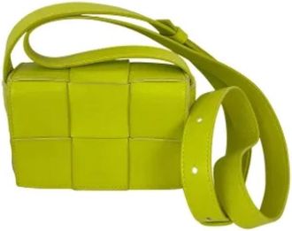 Bottega Veneta Tweedehands leren schoudertassen - Dames - Vintage Schoudertas - Groen - ONE Size - Leer - Vintage