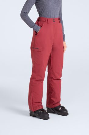 Mountain Warehouse Glaze Womens Snow Pants Casual Straight Leg Adjustable Waist Winter Trouser Red - Size UK 6-8 (Womens)