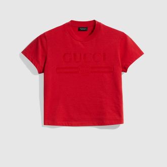 Gucci Cotton Jersey T-shirt With Print, Red