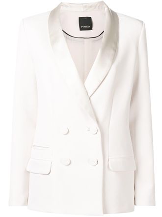 Pinko Primo double-breasted blazer - women - Viscose/Spandex/Elastane/Polyester/Polyester/Acetate - 44 - White