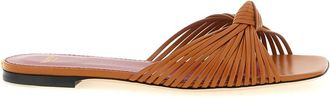 Valentino Garavani Brown Slip On Sandals
