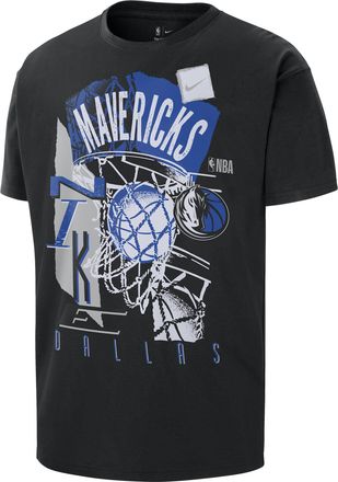 Nike Dallas Mavericks Courtside Nike Mens NBA Vintage T-Shirt in Black | HV5641-010