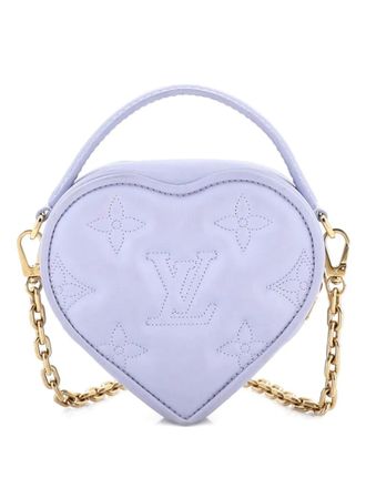 Louis Vuitton Pop My Heart Pouch Bag Bubblegram Leather crossbody bag - women - Calf Leather/Leather - One Size - Purple