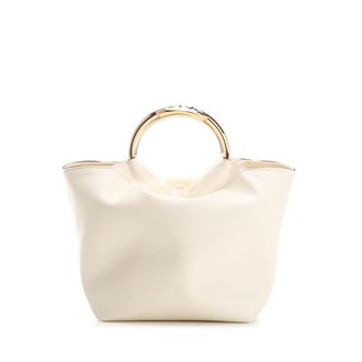 Valentino Garavani Ivory Leather Bucket Bag