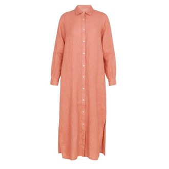 Tiffany & Co. Abbey Dress Linen - Dames - Shirt Kleedjes - Roze - S/M - Linnen - Kleedjes
