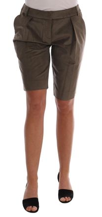 Ermanno Scervino Womens Shorts - Khaki Cotton - Size EU 38 (Womens)