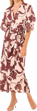 Misa Hadassa Dress In Chocolate Flora Mix