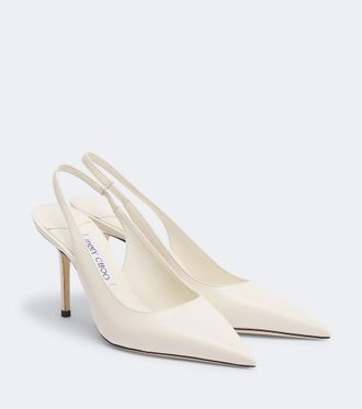 Jimmy Choo London Love leather slingback pumps