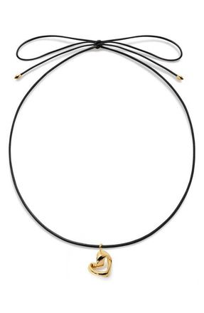 Monica Vinader Infinity Heart Cord Necklace in 18K Gold Vermeil at Nordstrom
