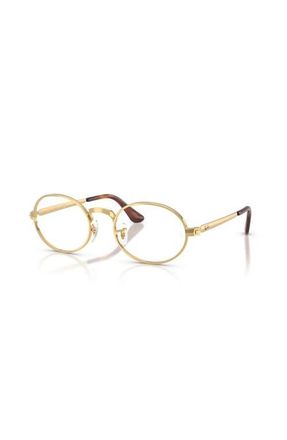 Ray-Ban 52mm Oval optical glasses in Gold at Nordstrom