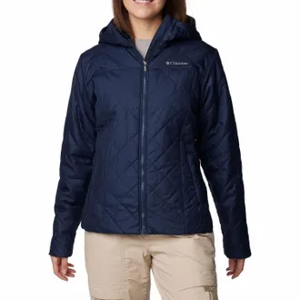 Columbia Womens Copper Crest Ii Hooded Jacket In Collegiate Navy