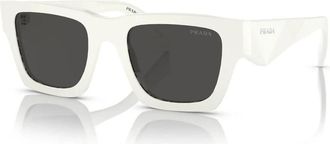 Prada Klassieke Pillow Style Zonnebril - Heren - Zonnebrillen - Wit - 50 MM - Accessoires