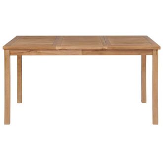 Berkfield Home Garden Table 150x90x77 cm Solid Teak Wood in Brown | Size: 150 x 90 x 77 cm