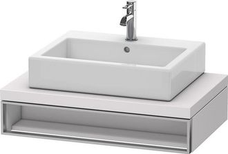 Duravit Duravit Vero Unidad De Lavabo Para Consola, 6541, 800 Mm, 1 Compartimento Abierto Incluyendo Toallero, Color (frente/cuerpo): Blanco Lila Seda Laca Ma