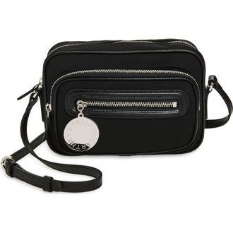 Stella McCartney Dartmoor Nylon Crossbody Bag in Ultra Black at Nordstrom