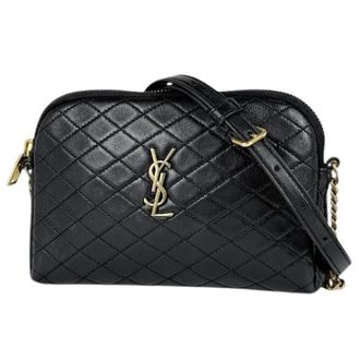 Saint Laurent Pre-owned Cross Body Bags, female, Black, Size: ONE SIZE Pre-owned Vintage Shoulder Bag