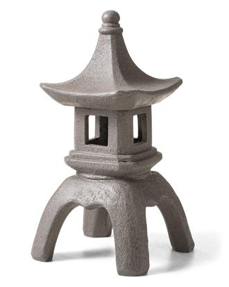 Glitzhome Handmade Faux Concrete Pagoda Garden Statue