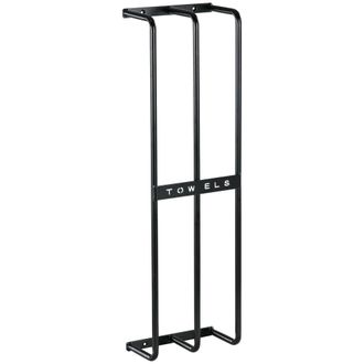 HOMCOM Metal Towel Rack Wall Mounted - 3 Bar Towel Rail for Bathroom - Black | TJ Hughes