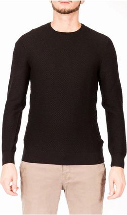 La Fileria Round-neck Truien - Heren - Ronde hals truien - Zwart - 4XL - Truien & Vesten