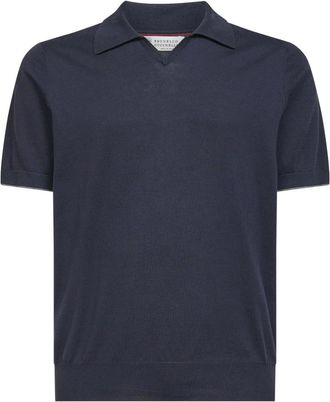 Brunello Cucinelli Hombre, Camisetas, Azul, Talla: 3XL