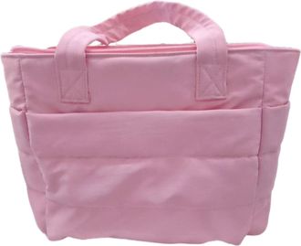 Generic Womens Puffer Handbag for Office Commutes and Short Trips - Lightweight Laptop Bag with Organised Compartments (Pink,13.78&times;6.30&times;18.50in)