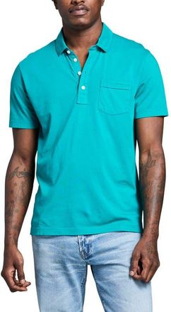 Billy Reid Pensacola Organic Cotton Polo in Fanfare at Nordstrom, Size Xx-Large