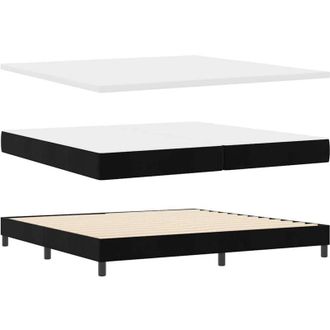 vidaXL Cama Con Somier Y Colch&oacute;n Gris Oscuro 80x200 Cm Terciopelo Vidaxl
