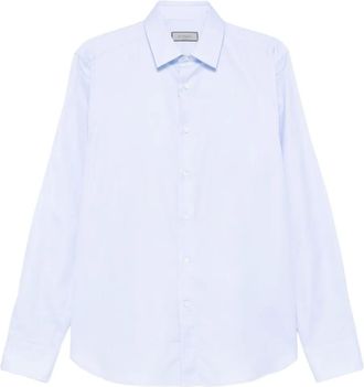 Canali Camicia in cotone a maniche lunghe - Blu