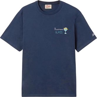 MC2 Saint Barth Business Glass T-Shirt - Heren - T-shirts - Blauw - XL - Katoen - Tops