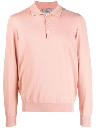 Canali Polo a maniche lunghe - Rosa