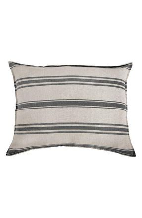 Pom Pom at Home Big Jackson Linen Accent Pillow in Flax/midnight at Nordstrom, Size 28X36