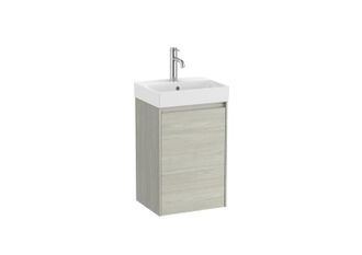 Roca Mueble Lavabo Centrado Blanco 400x320 Ona Compact 1 Puerta Roble Claro